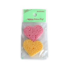 Cellulose Heart Sponge_small_2pcs yellow-pink